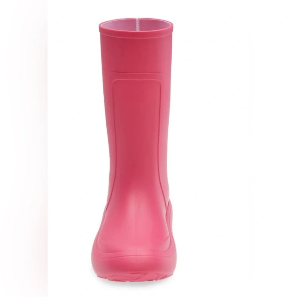 Gancini Raised-logo Rain Boots In Hot Pink